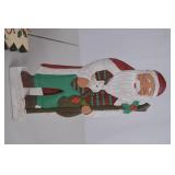 Handcrafted Santa Claus Figurine and Christmas Decor Lot