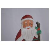 Handcrafted Santa Claus Figurine and Christmas Decor Lot