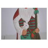 Handcrafted Santa Claus Figurine and Christmas Decor Lot