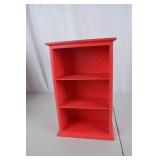 Red Painted Miniature 3-Shelf Display Cabinet