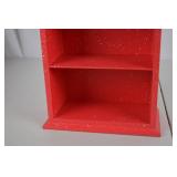 Red Painted Miniature 3-Shelf Display Cabinet