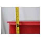 Red Painted Miniature 3-Shelf Display Cabinet