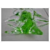 Kosta Boda Sweden Glass Christmas Tree Sculpture, 8 Inches