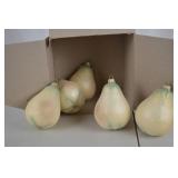 Set of Glittered Pear Christmas Ornaments