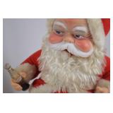 17in Coca-Cola Santa Claus Figure with Plush Bear and Holiday Penguin