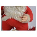 17in Coca-Cola Santa Claus Figure with Plush Bear and Holiday Penguin