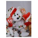 TY Beanie Babies Holiday Plush Set - Bears, Snowmen, Dog, with Tags