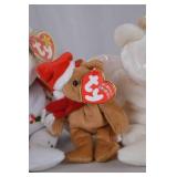 TY Beanie Babies Holiday Plush Set - Bears, Snowmen, Dog, with Tags