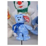 TY Beanie Babies Holiday Plush Set - Bears, Snowmen, Dog, with Tags
