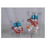 2 Snowman Ornaments