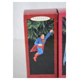 Hallmark Keepsake Ornament Lot - Superman, Batman, Spider-Man, Superman Lunchbox