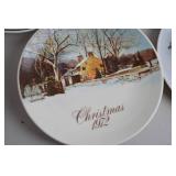 Vintage Christmas Collector Plate Lot with Avon Christmas Memories Series