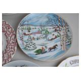 Vintage Christmas Collector Plate Lot with Avon Christmas Memories Series