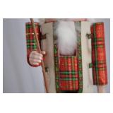 15-Inch Fishing Nutcracker with Plaid Coat and Accessories