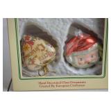 Christmas Classics Hand Decorated Glass Ornaments Set of 4
