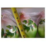 Set of 4 Hand-Painted Glass Teardrop Christmas Ornaments