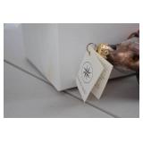 2 Holiday Glass Ornaments: Gone With The Wind Lady & Cat Pumpkin Christopher Radko