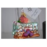 Christopher Radko Glass Cake Slice Ornament with Box