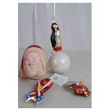 Assorted Christmas Ornaments incl. Christopher Radko Set/4