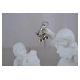 Dept 56 Bisque Porcelain Children Under Mistletoe Figurine with Box