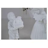 Dept 56 Bisque Porcelain Children Under Mistletoe Figurine with Box