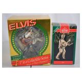 Elvis Musical Ornament Lot - Carlton Cards Limited Edition "Blue Christmas" & Hallmark Keepsake