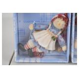 Raggedy Ann and Andy Christmas Ornament Lot in Boxes