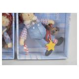 Raggedy Ann and Andy Christmas Ornament Lot in Boxes