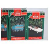 Hallmark Keepsake Ornament Lot - Cars, Trains, and Tractor Series