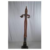 Tall Hand-Carved Wooden Santa Christmas Decoration