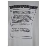 Fruit of the Loom "The Story of Jack Schitt" Novelty T-Shirt Size Large