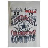 Dallas Cowboys Super Bowl XXVII Champions T-shirt XL 1993 All Sport