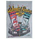 1997 World Series Cleveland Indians vs Florida Marlins Pro Player T-Shirt M