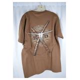 Brooks & Dunn Graphic T-Shirt Brown Anvil Size Large