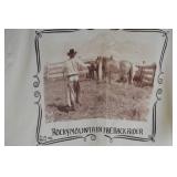 1992 Hanes Beefy-T Rocky Mountain Bareback Rider XL T-Shirt, Signed