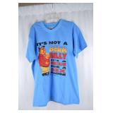 Trop-X Antigua Beer Belly Graphic T-Shirt Size M Blue
