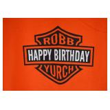Gildan Ultra Blend Happy Birthday T-Shirt Large Orange Robb Yurch 4T
