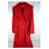 Harve Benard Red Wool Double-Breasted Coat Size 8