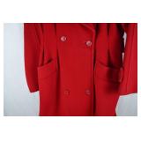 Harve Benard Red Wool Double-Breasted Coat Size 8
