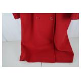 Harve Benard Red Wool Double-Breasted Coat Size 8