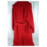 Harve Benard Red Wool Double-Breasted Coat Size 8
