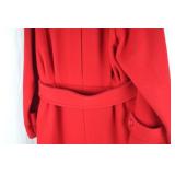 Harve Benard Red Wool Double-Breasted Coat Size 8