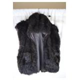 Black Fur Vest Size M