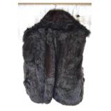Black Fur Vest Size M