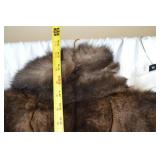 Brown Real Fur Coat Medium Monogrammed NJD