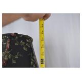 Black Table Lamp with Floral Shade, 28-Inch