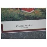 Country Auction by Ken Zylla Framed Signed Limited Edition Print 36x28