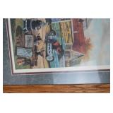 Country Auction by Ken Zylla Framed Signed Limited Edition Print 36x28