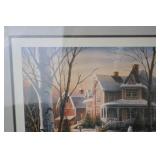 Homeward Bound Terry Redlin Signed Print 34x25 Framed Winter Americana