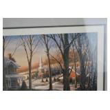 Homeward Bound Terry Redlin Signed Print 34x25 Framed Winter Americana